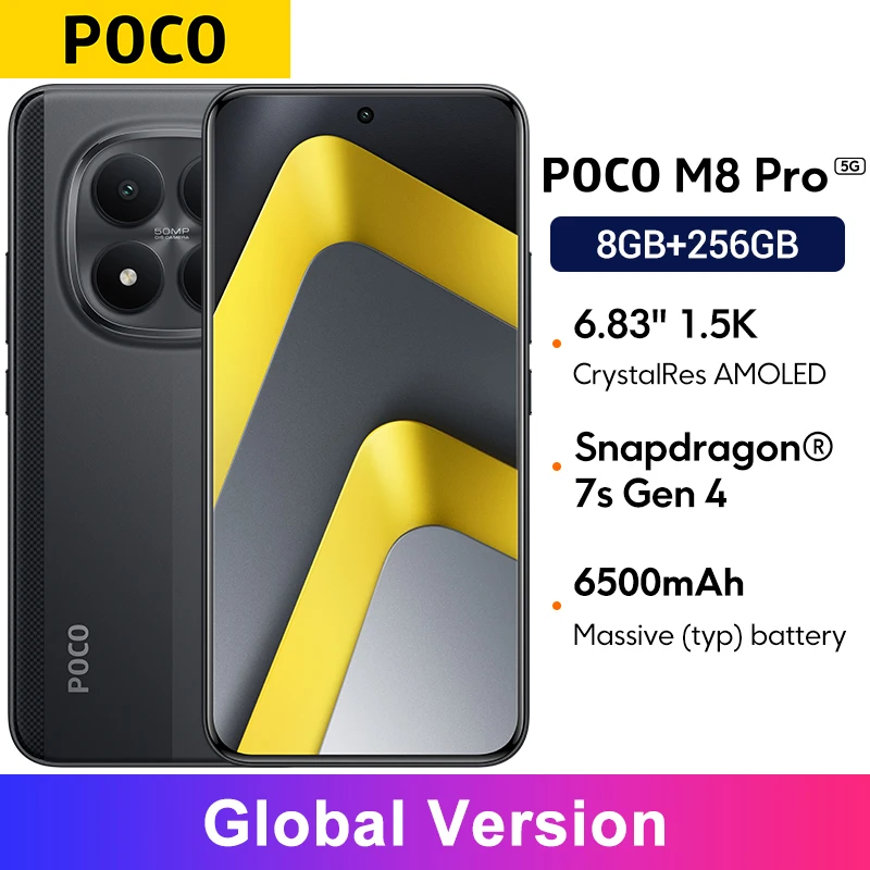 Global Version POCO M8 Pro Smartphone Snapdragon® 7s Gen 4 50MP