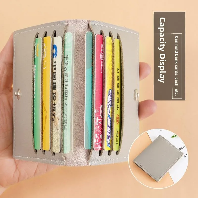 Ultra-Thin Long Zipper Wallet for Women Simple Pure Color Coin Purse Compact Card Holder Korean Style PU Leather Student Frie...