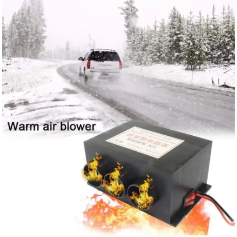 12V/24V 3 Port Car Heater Defroster Truck Windshield Defroster Heater Car Van Heater Fan for Truck Buses Campers Caravans Tool