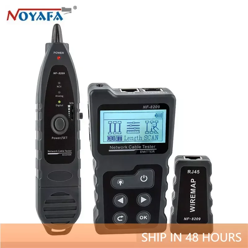 NOYAFA NF-8209 RJ45 Tester Cable Tracker POE Network Wire Checker Cable Tester Test Network Tool Scan Cable Wiremap Utp Tester