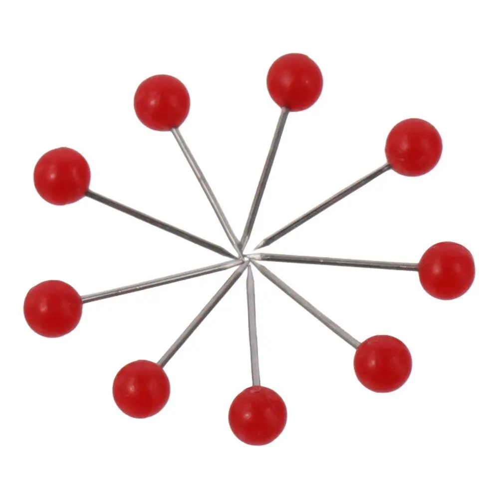 300 pieces/box Plastic Map Tacks Push Pins Red Durable Round Head Pin Portable Lightweight