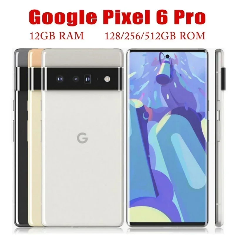 구글 픽셀 6 프로 6 프로 5G, 6.71 인치, 12GB RAM, 128, 256, 512GB ROM, NFC 옥타 코어, 구글 텐서, 오리지널 잠금 해제 휴대폰