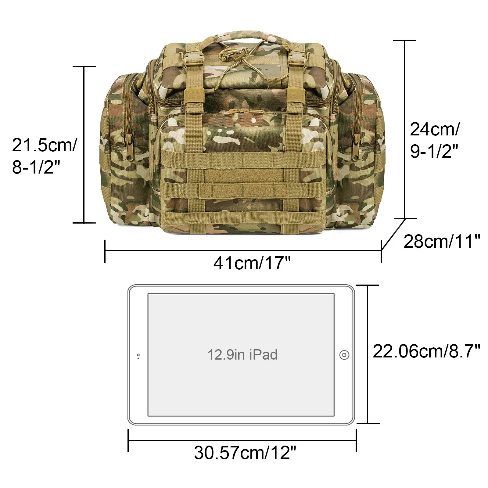 Large Fishing Bag High-Capacity Multifunctional Shoulder Waist Men Canvas Tackle Storage Case Outdoor Camping Hunting Bag - Image 5