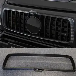 건식 탄소 섬유 프론트 그릴 프레임 트림, 메르세데스 벤츠 G 클래스 W464 G63 AMG 2019-2023 용