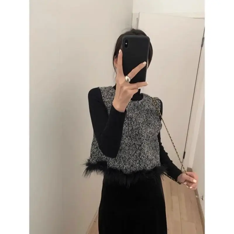 

Корейский высококачественный модный жилет и жилет для женщин осенью и зимой с жилетом с бахромой и жилетом с дизайнерским верхом