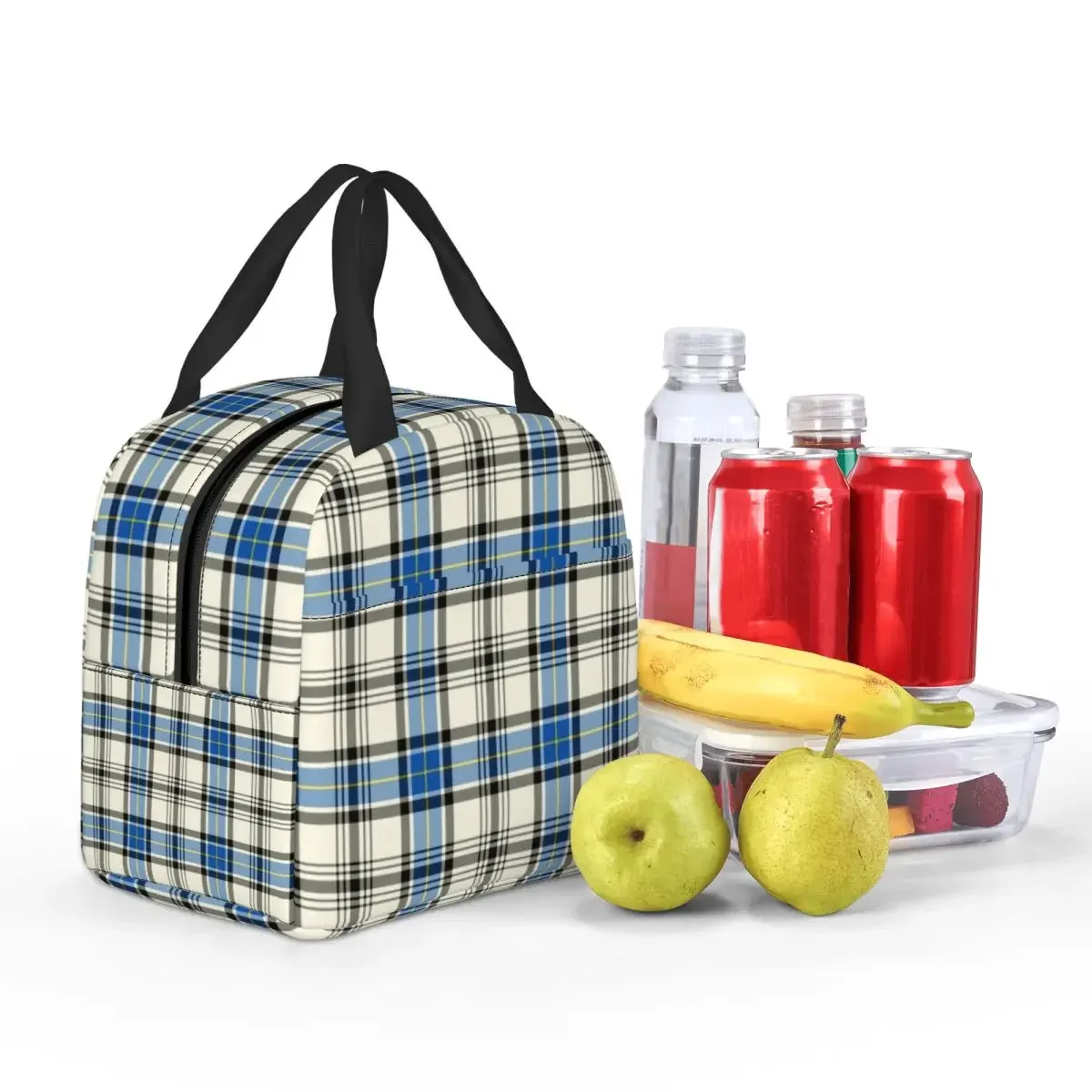 Custom Clan Hannay Tartan Insulated Lunch Tote Bag for Women Resuable Cooler Thermal Bento Box School