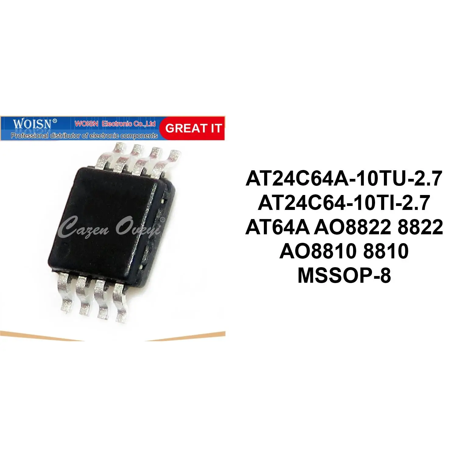 AT24C64A-10TU-2.7 AT24C64-10TI-2.7 AT64A AO8822 8822 AO8810 8810 MSSOP-8