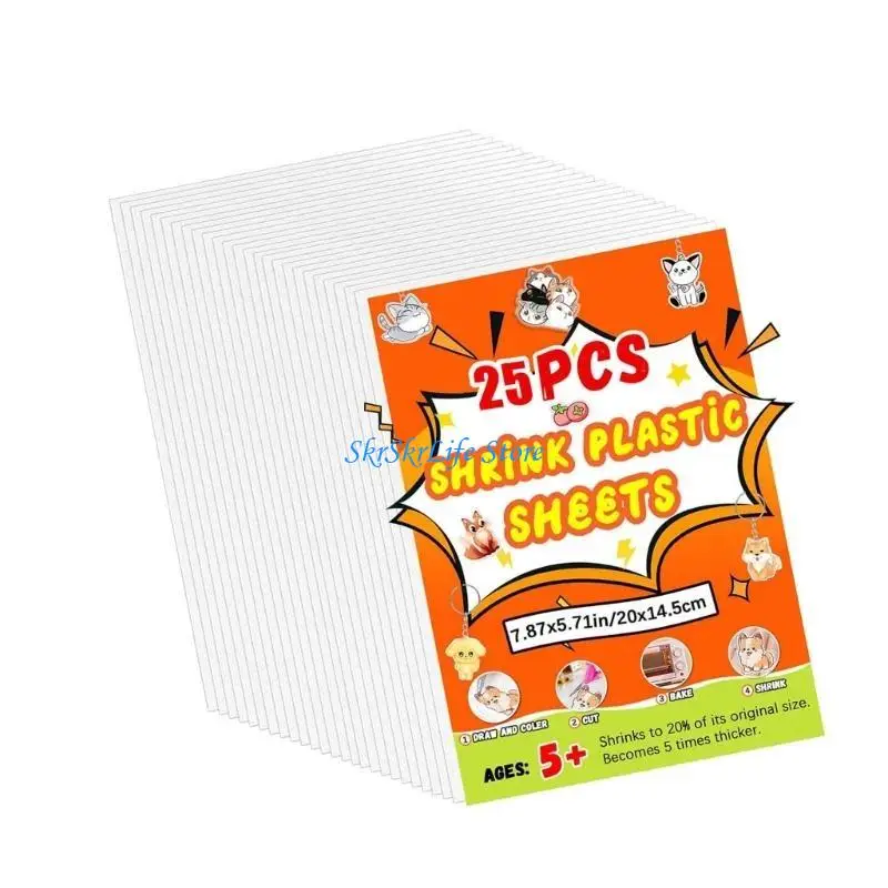 E65E Crafting Substance for Parent Child Connection Activity Printable Shrink Film 25PCS