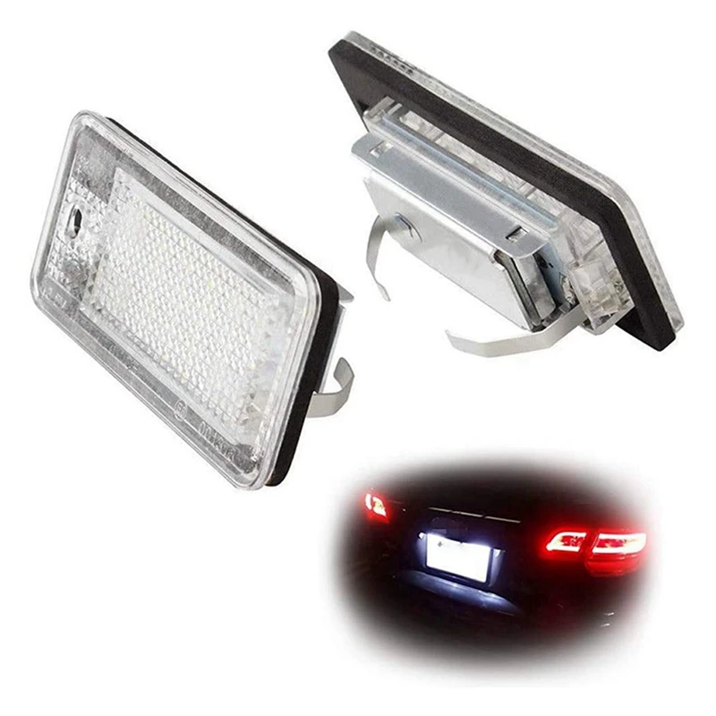 Luz LED para matrícula de coche, lámpara blanca para A3, S3, 8P, A4, B6, B7, A5, A6, 4F, Q7, A8, S8, C6, 8 unidades