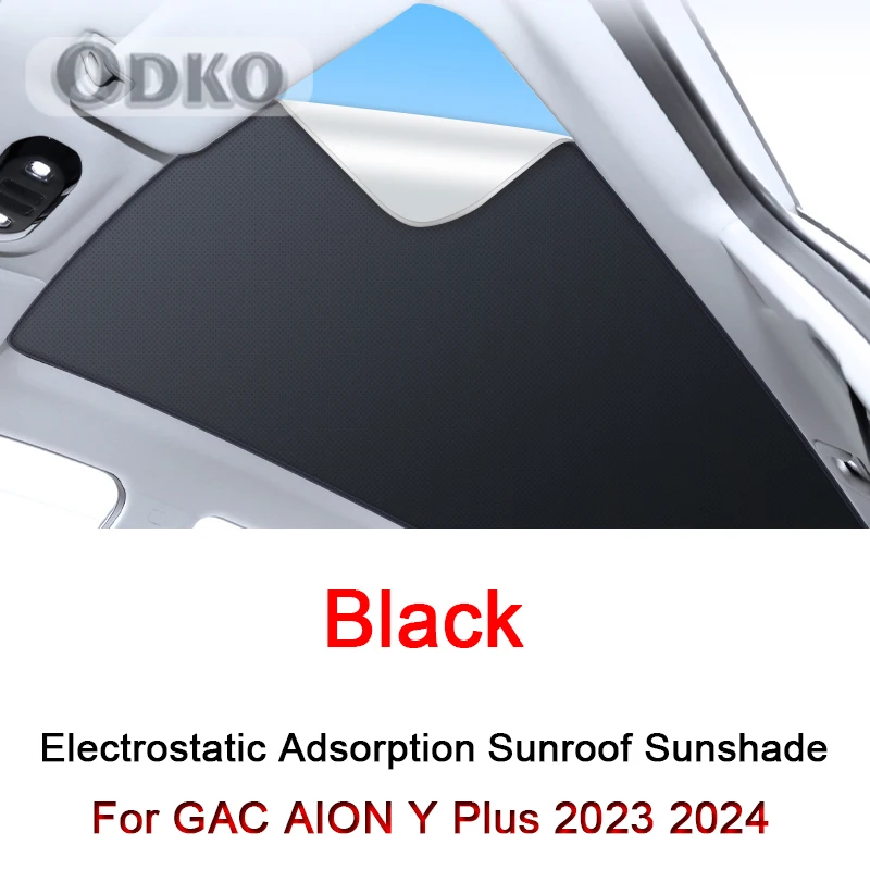 

Car Electrostatic Adsorption Sunroof Sunshade Cover Fit For GAC AION Y Plus 2023 2024 Heat Insulation Skylight Sticker Accessory