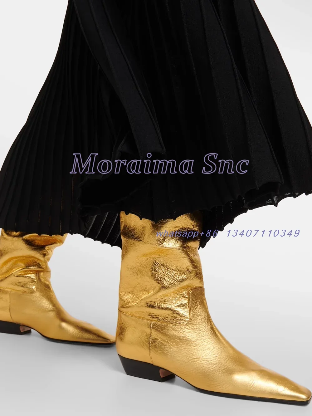 

Сапоги до колена на массивном каблуке с острым носком, черные однотонные модные новейшие повседневные женские высокие сапоги без шнуровки, осень-зима, подиум