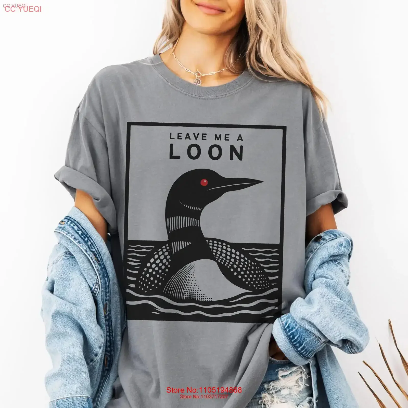 Leave Me A Loon Funny Common T Shirt Minnesota Lake Bird Watcher tee for her Birding Life Sweater vintage Washed Versatile