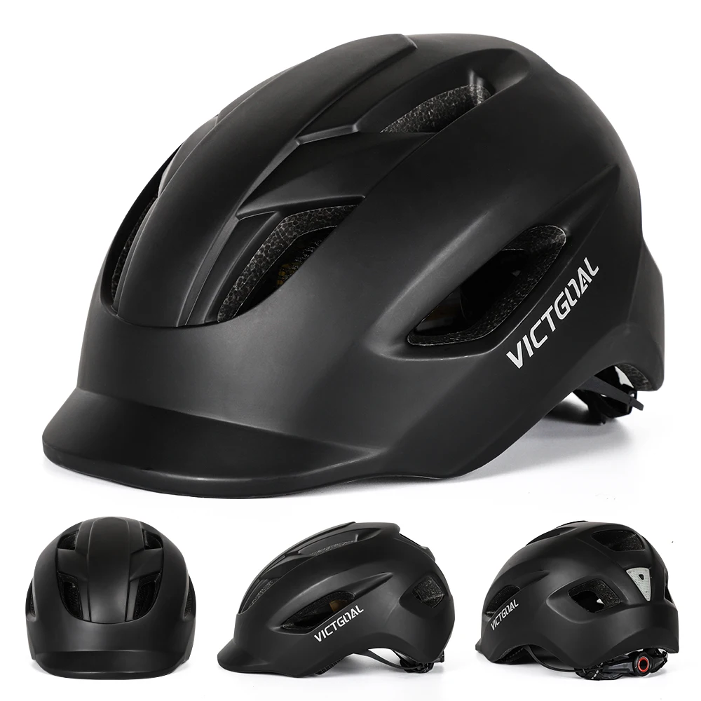 خوذة دراجة VICTGOAL مع ضوء خلفي، خوذة دراجة MTB للطرق الحضرية للرجال والنساء، ملحقات ركوب الدراجات الآمنة في المدينة