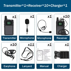 Wireless Whisper Tour Guide System Factory Headset Tour Simultaneous Interpretation System for Conference Translation 3000 mAh
