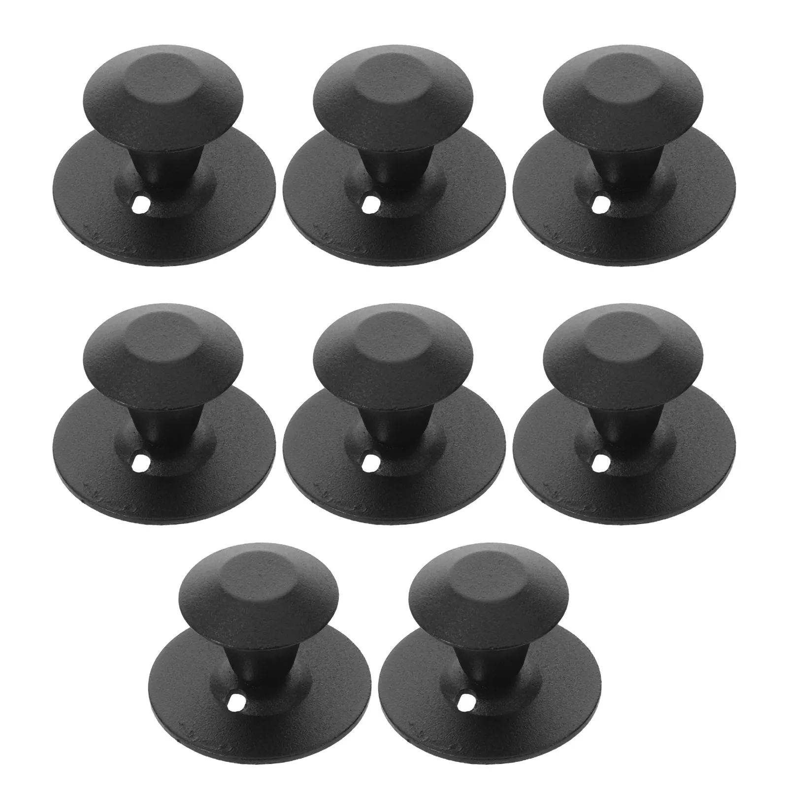8Pcs Round Adhesive Cabinet Knobs Self Stick No Punching French Door Handle Pulls for Kitchen Pantry Closet Interior Door Dummy