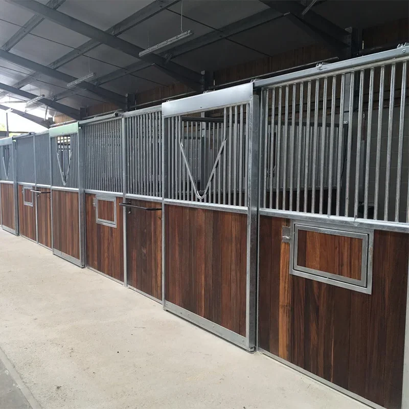 European Customized Metal Bamboo Horse Sliding Door Horse Stable Front Panel