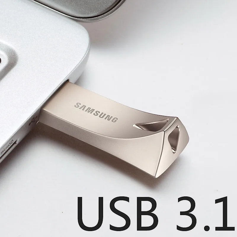 Samsung USB Flash Drive Disk 256GB 64GB 128GB Usb3.1 Pen Drive Tiny Memory Stick Storage Device U Disk Mini Metal Student car