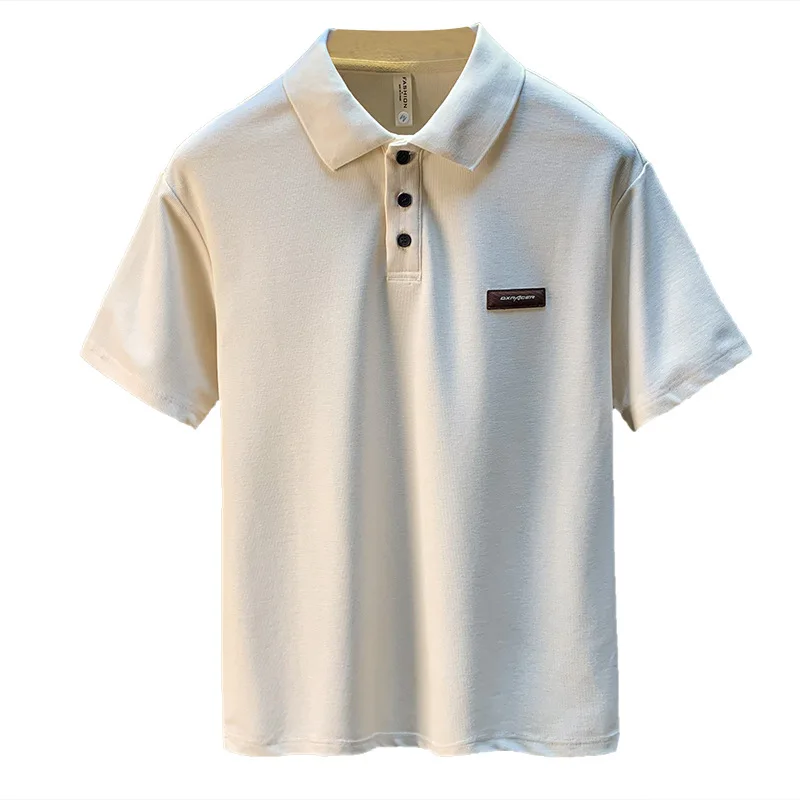 Summer Short sleeved Polo Shirt for Men 2025 New Large Simple T-shirt Top Versatile Casual Men's Clothing