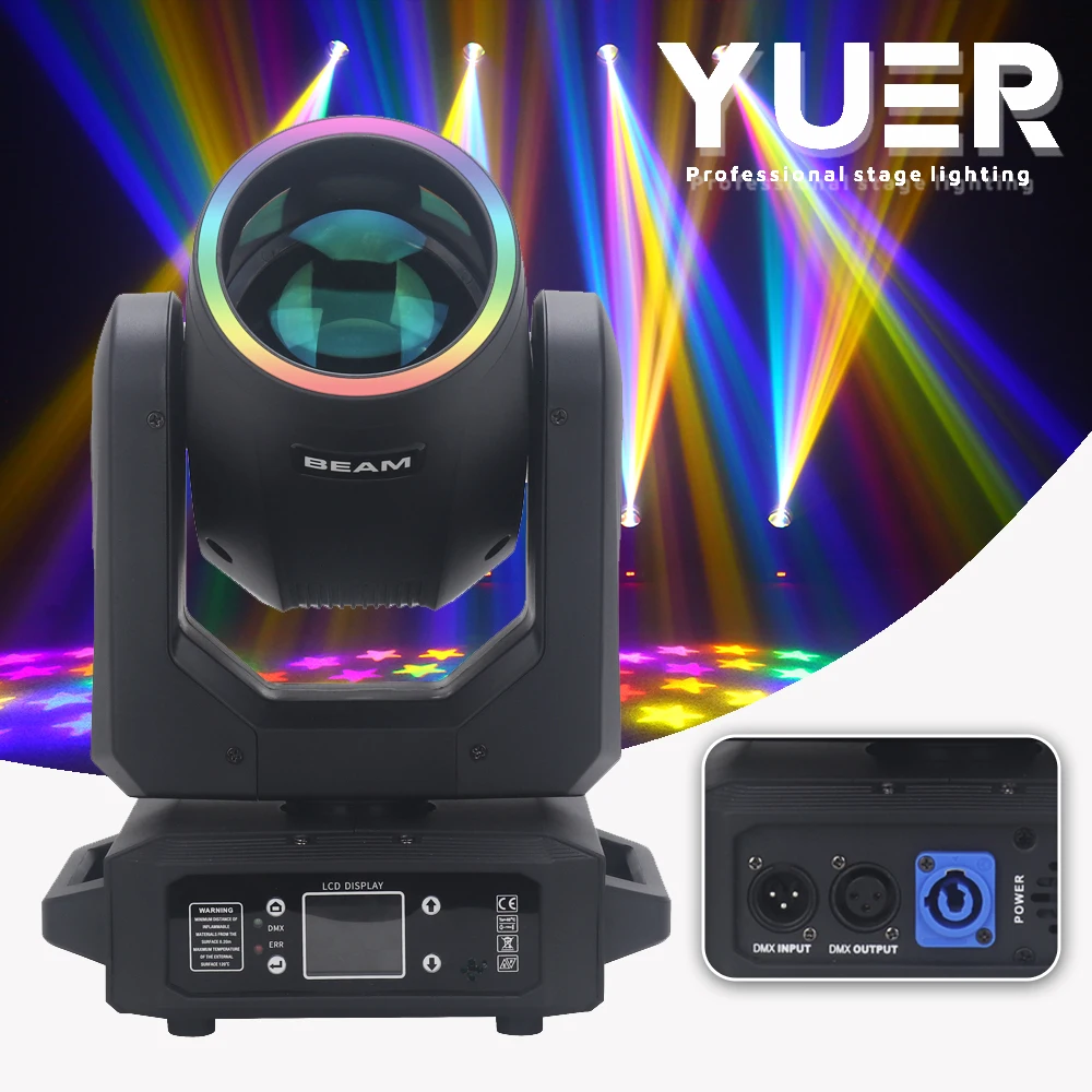 200W Stage LED Moving head effect light 12 gobos LCD display screen 6+12 prism Auto DMXLight DJ Disco Bar Party stage lIghting