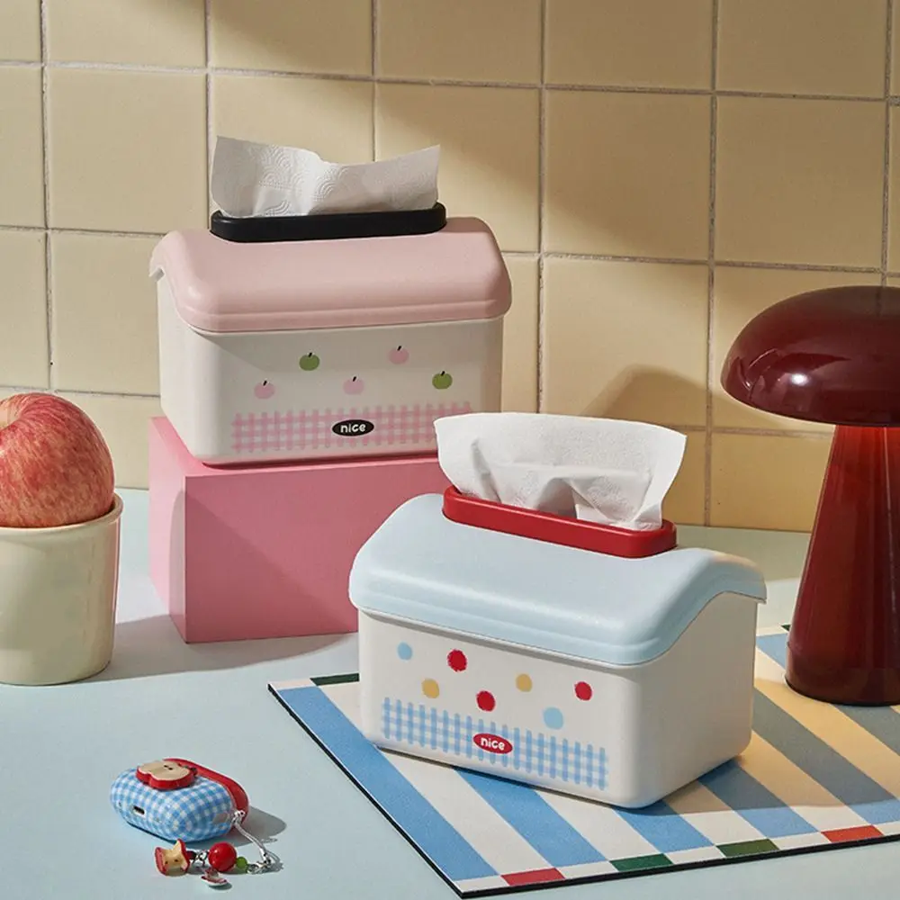 

Plastic Cartoon Paper Towel Box Large Capacity Wall Mounted Draw Paper Box Decorative Non Slip Tissue Box Table Decoration