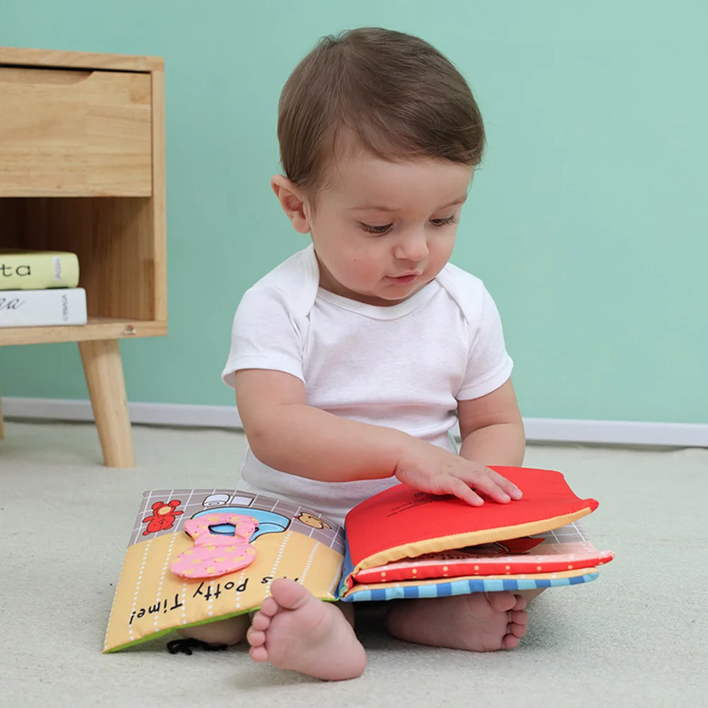 Pierwsza książeczka dla niemowląt z tkaniny wielokrotnego użytku, wysokiej jakości materiał, książeczka edukacyjna dla niemowląt do wczesnej edukacji, rozwój sensoryczny i interakcja rodzic-dziecko
