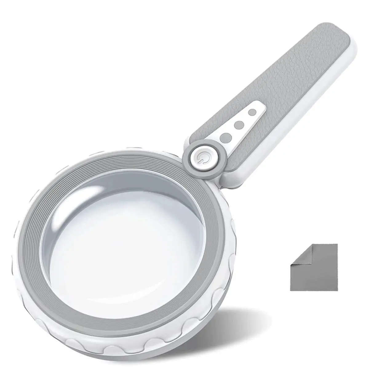 《TOP RATED》10X Magnifying Glass with Light, USB Rechargeable LED Handheld Magnifier, for Low Vision Seniors, Reading,Jewelry, Co