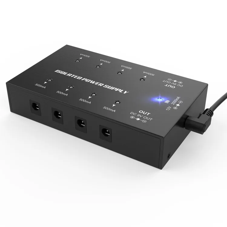 

Hooqu Compact Size Guitar Effect Power Supply 8 Isolated DC Outputs For 9V/18V Guitar Effects