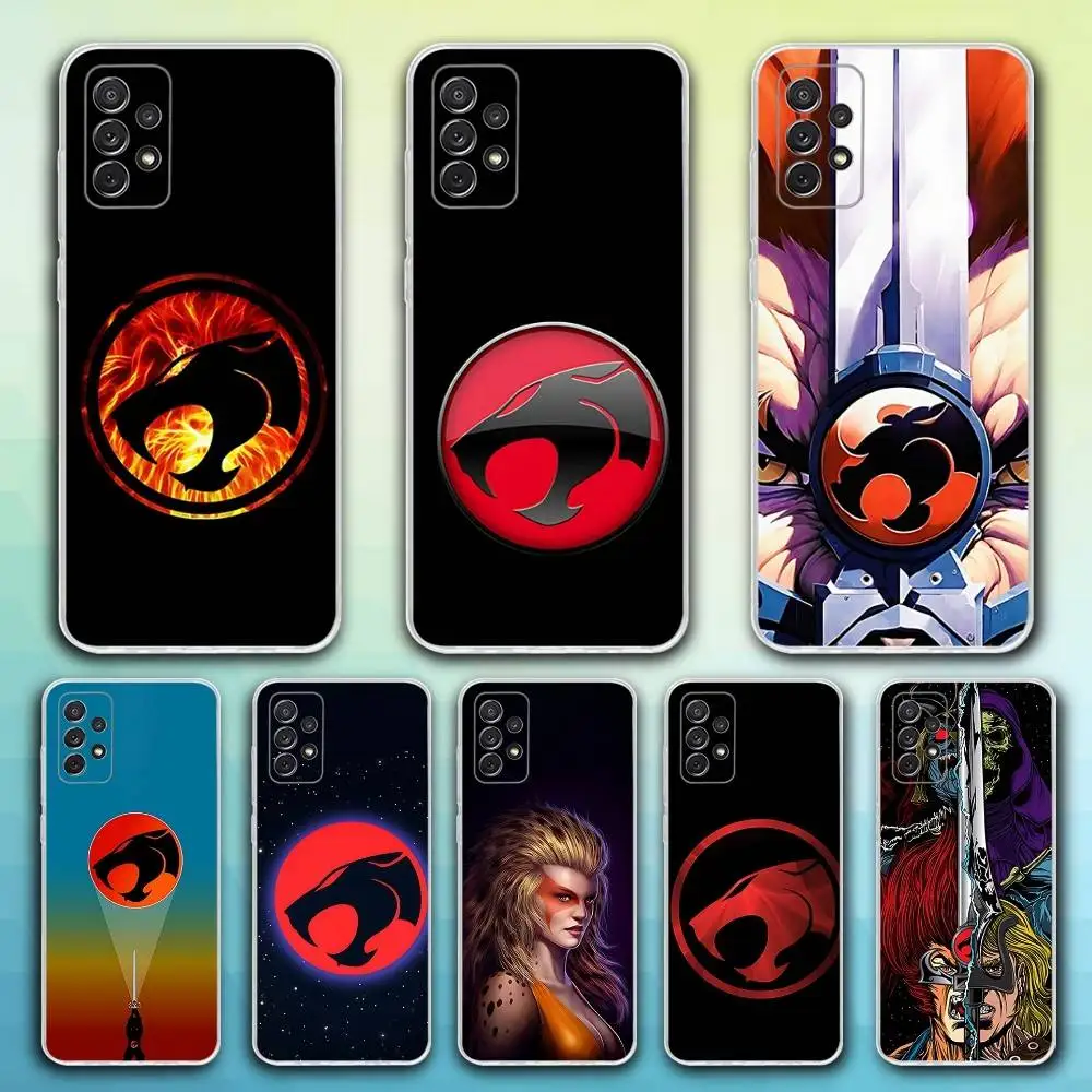 

T-Thunder Cartoon CatsS Phone Case For Samsung S30,23,21,22,20, FE lite,S10,9,8,7 PIus Note20ultra Soft Transparent
