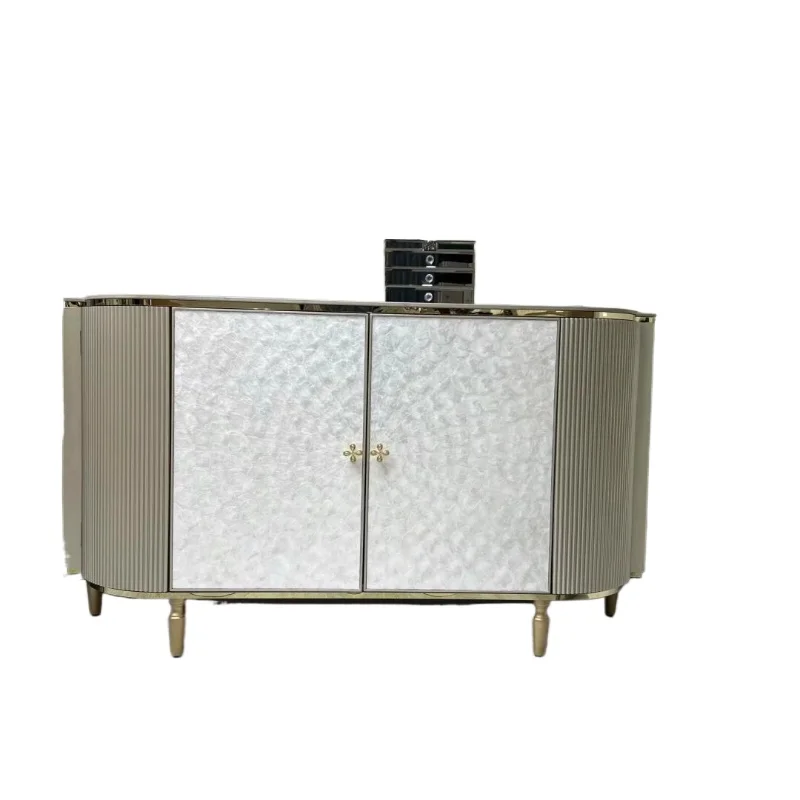 

American furniture modern light luxury shell decorative cabinet solid wood living room screen partition cabinet