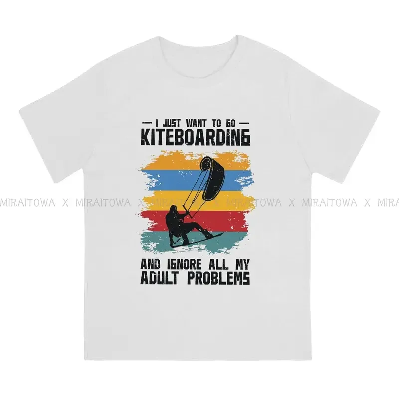 Y2K Adult Problem Surfer Enthusiast Cool Hipster TShirts Kitesurfing Kiteboarding Kite Flysurfing Men Harajuku Fabric T Shirt