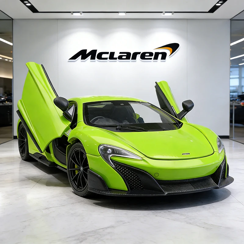 

WELLY 1:24 McLaren 675LT, литая под давлением модель автомобиля из сплава, миниатюрная масштабная модель автомобиля, игрушка для детей