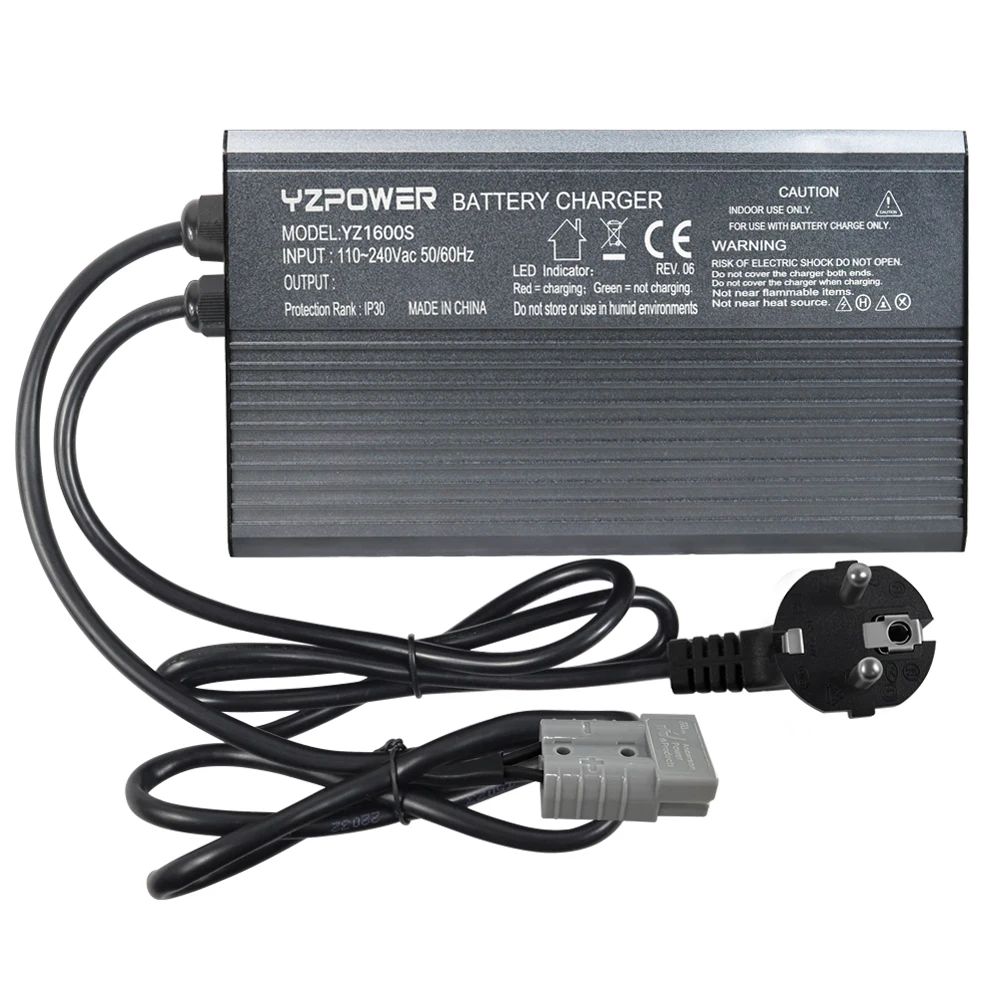 Smart 8S 24V Battery Charger 60A LiFePO4 29.2V Electric Charger for Solar/EV/E-Bike Overcharge Protection Electric