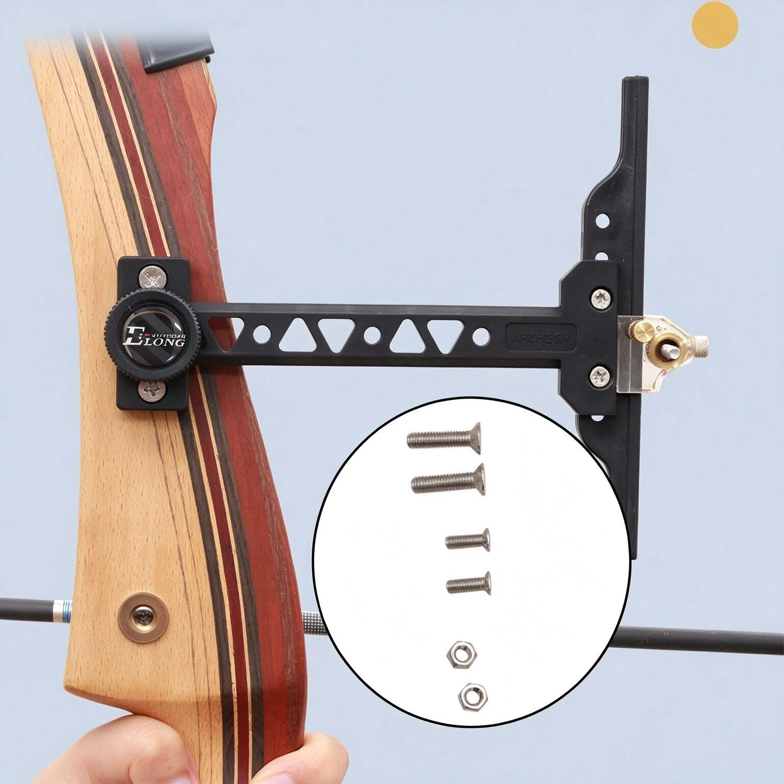 T Shape Recurve Bow Sight 4 Direction Adjustable Archery Sight Precision Shooting Bow Accessory for Competition Practice