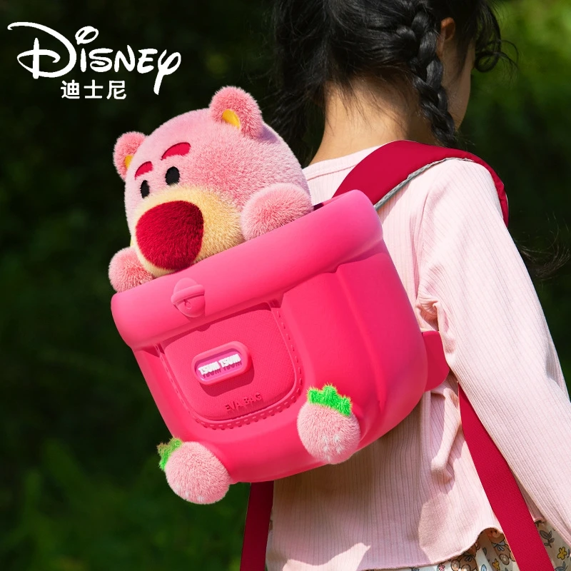 

Disney Plush Doll Backpack Cartoon Lotso Eva Backpack Backpackl Mickey Minnie Kindergarten Backpack Gifts