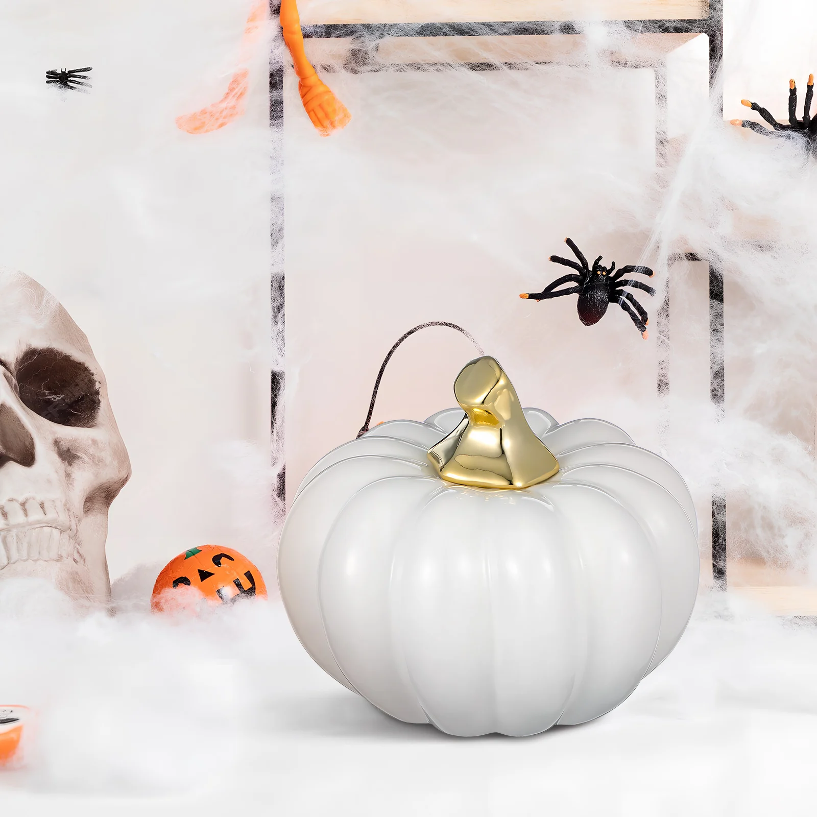 

Ceramic Pumpkin Table Accent Realistic Simulation Ceramic Pumpkin for Halloween Fall Decoration Halloween Home Decor