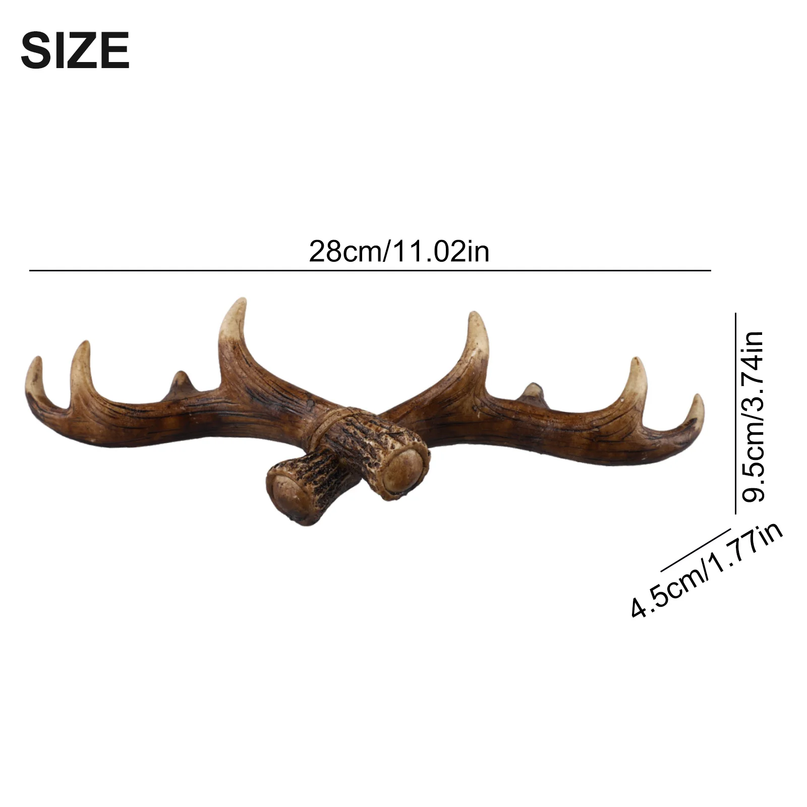 ديكور المنزل ريفي موضوع الغزلان قرن الوعل جدار ديكور قرن الوعل الجدار الشنق طويلة الأمد الشمال تصميم حجم مثالي 28X9.5 سنتيمتر #4