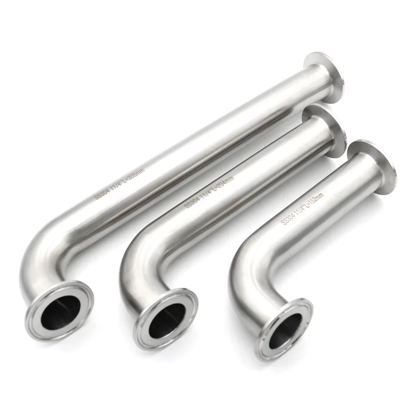90 Degree Elbow Tri Clamp Long Extension 304/316L Stainless Steel 25 38 32 51mm Tube Sanitary 1\