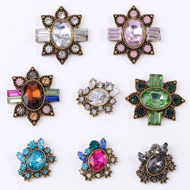 

New 5Pcs 2 Style Creative Crystal Metal DIY Jewelry for Clothing Wedding Sewing Diy Acrylic Accessories Decorative