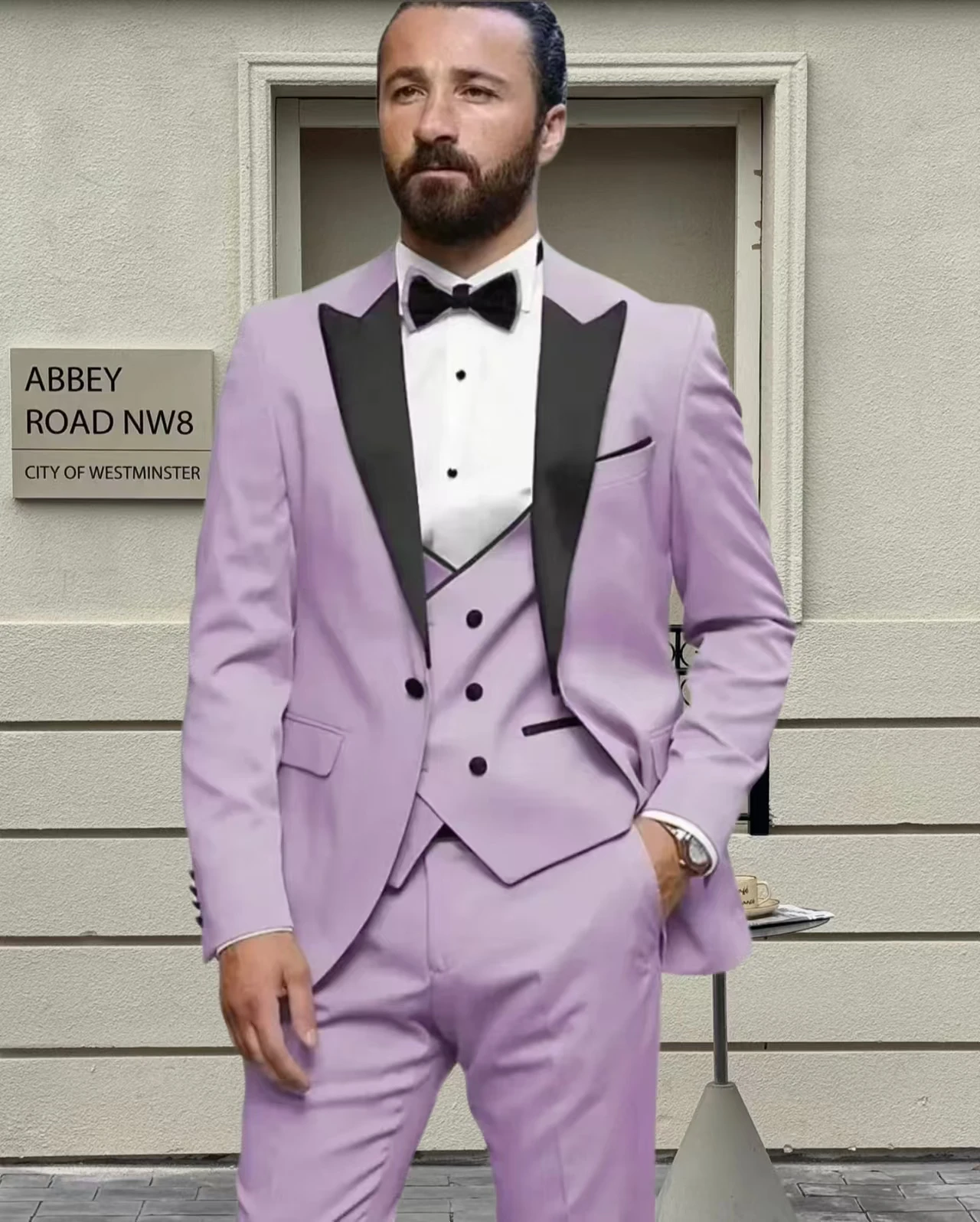 

Men's Classic Ternos Suit 3-Piece Jacket Pants Vest Single Breasted Colete E Calças Men's Suit for Wedding Prom Groomsmen