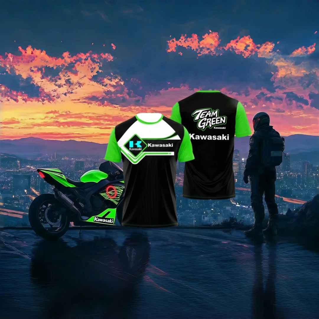 

Men Women New T-shirt Kawasaki Motorcycle Logo 3D Print Quick Drying Breathable Clothes Men Summer Fashion Casual T-shirts