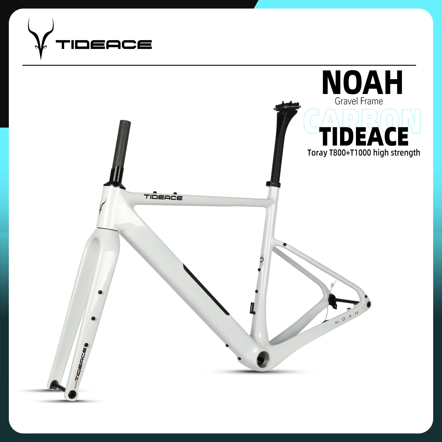 UDH Hanger Gravel Frame Full Carbon Fiber Gravel Bicycle Frameset Disc Brake Max 700x50C Tires T47 pro Bike Frames