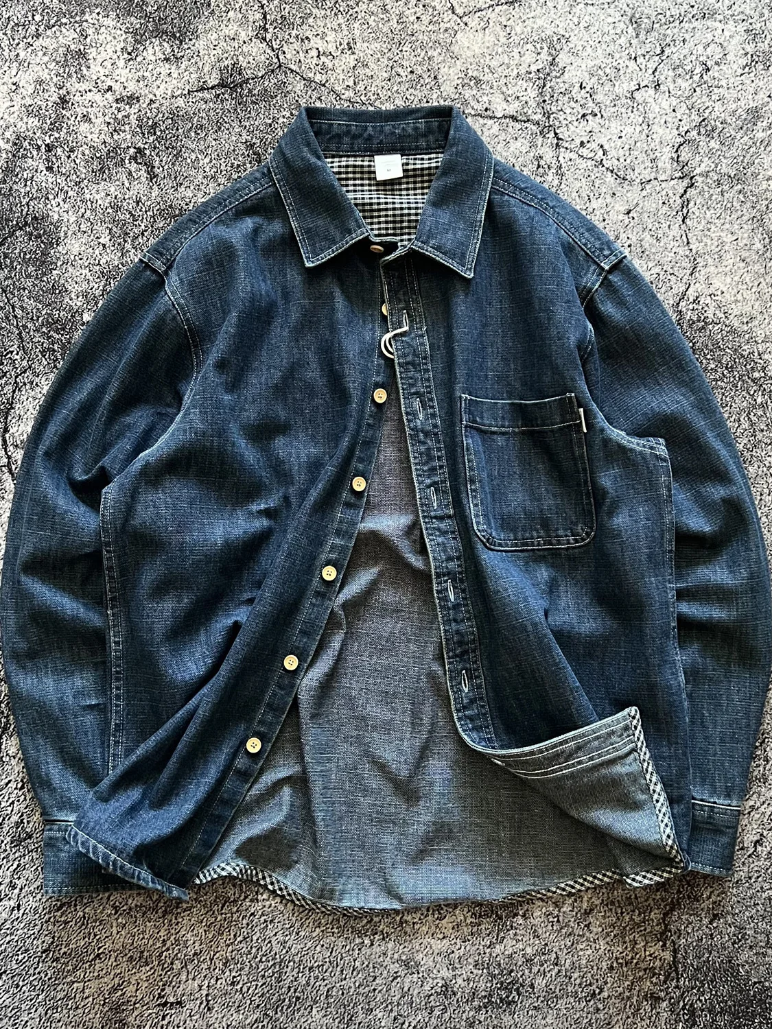 

Waed Denim Casual Loose Men's irt Vintage American Sle Spring Autumn Versatile Outerwear Youth Faion Cotton Polyester...