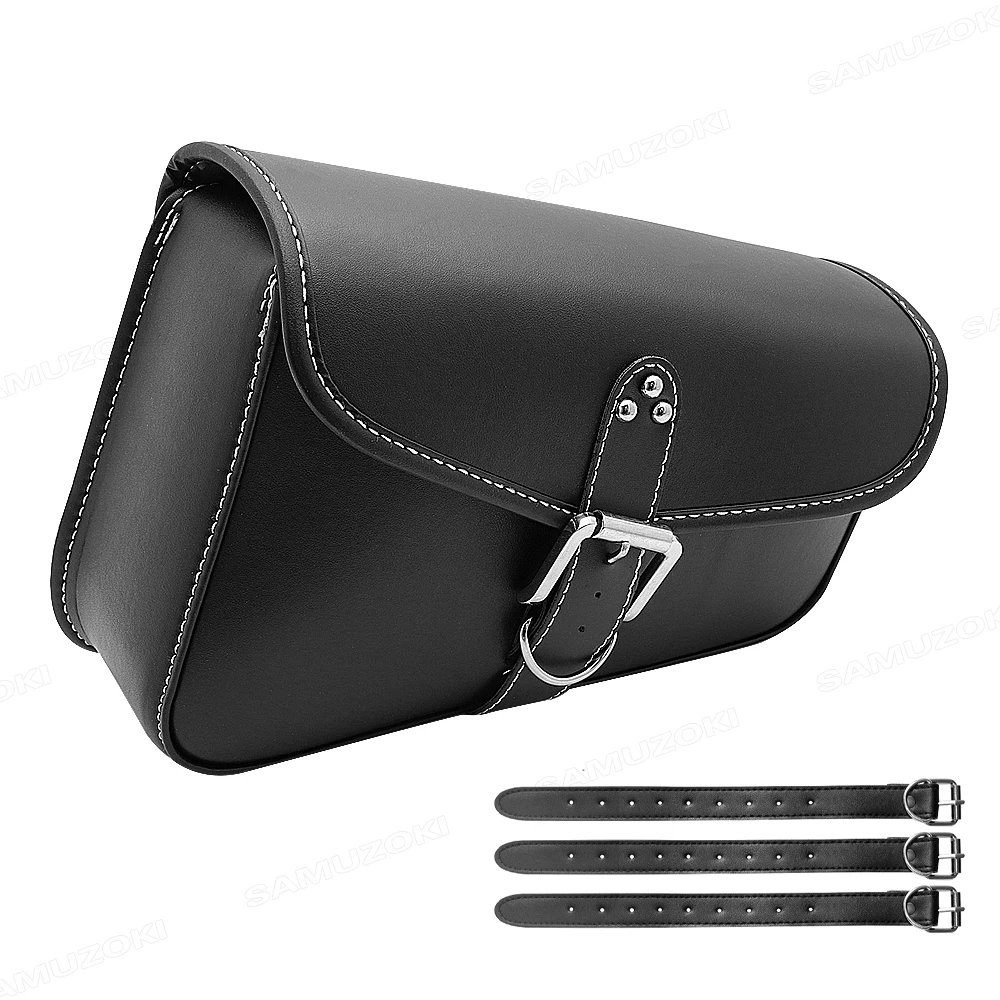 Bolsa de cuero PU para motocicleta, alforja para SILLÍN, bolso basculante para herramientas izquierda y derecha, Sportster 1200, Honda CMX500, resistente al agua