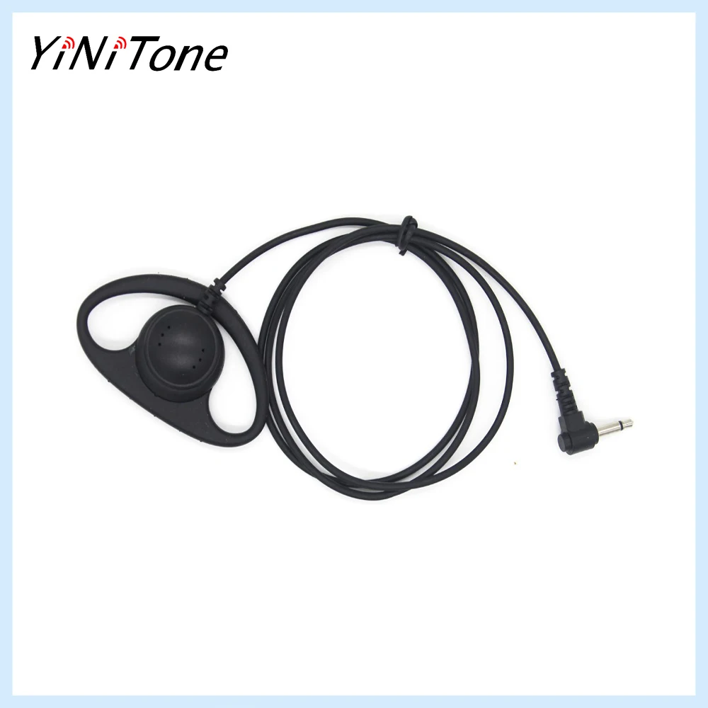 3.5mm D-Shape Listen-Only Earpiece Headset for Motorola - Noise Cancelling, Soft Rubber Design, Comfortable for All-Day Wear
