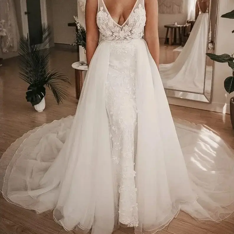 Abnehmbarer Hochzeits-Tüll-Überrock, Braut-Tüll-Overlay-Rock, lang, weiß, elegant, Hochzeitsschleppe, individuell gestalteter abnehmbarer Rock für Damen