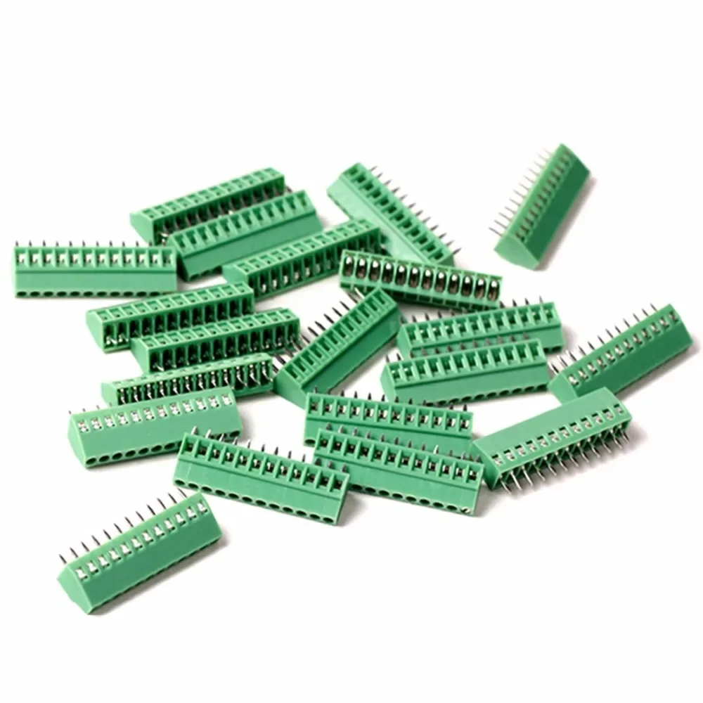 50pcs 12 Poles 2.54mm Pitch 150V 6A CE Rohs 128-2.54-12P PCB Screw Wire Terminal Block PCB Wire to Board Connector