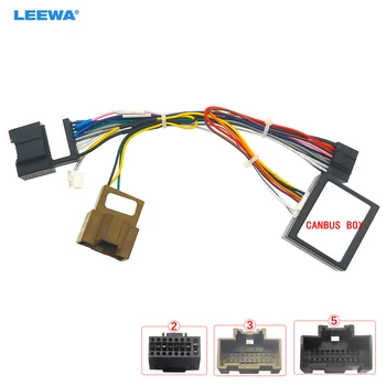 LEEWA Autoradio 16pin Netsnoer Kabelboom Adapter Met Canbus Voor Opel/Vauxhall Corsa E Audio Installatie Head Unit