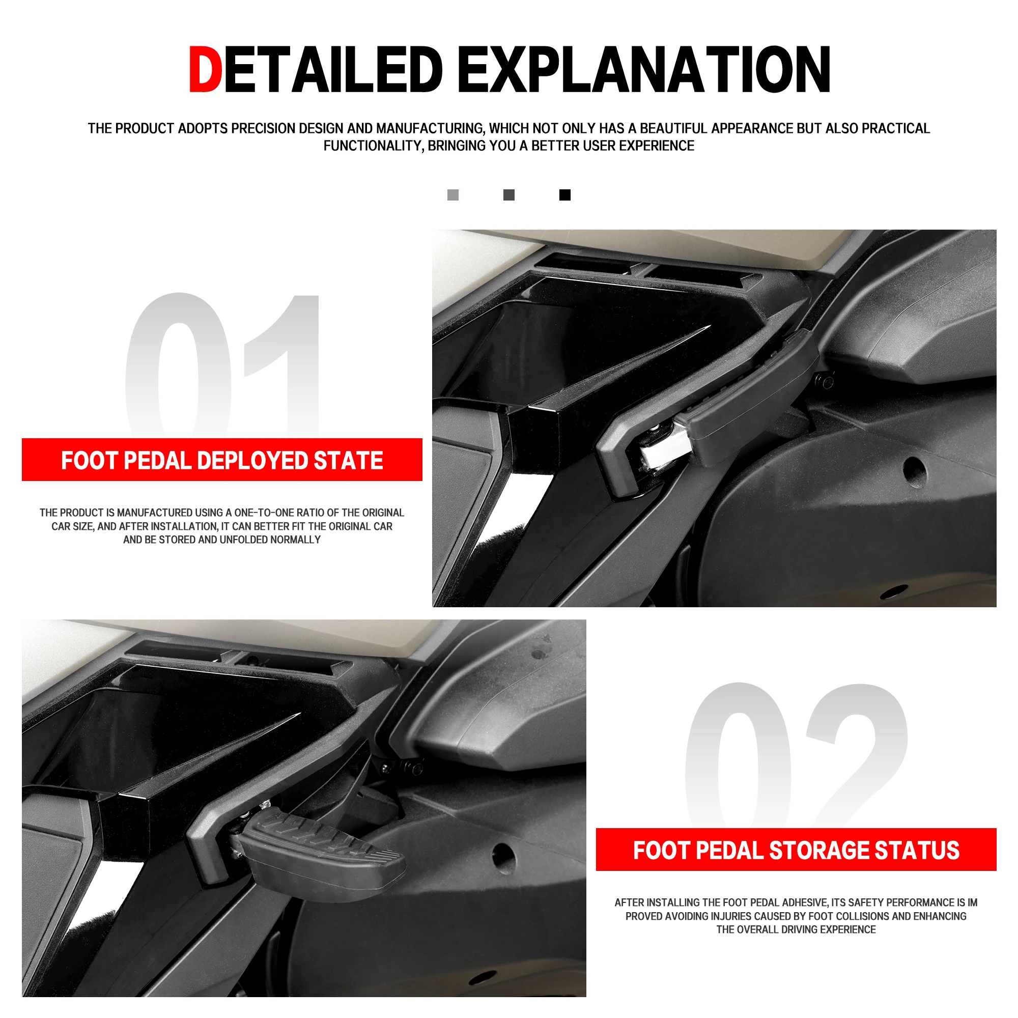 Motorcycle Footrest Footboard Rear foot protection rubber sleeve anti-collision rubber For Honda Forza350 NSS350 ADV350 Adv350