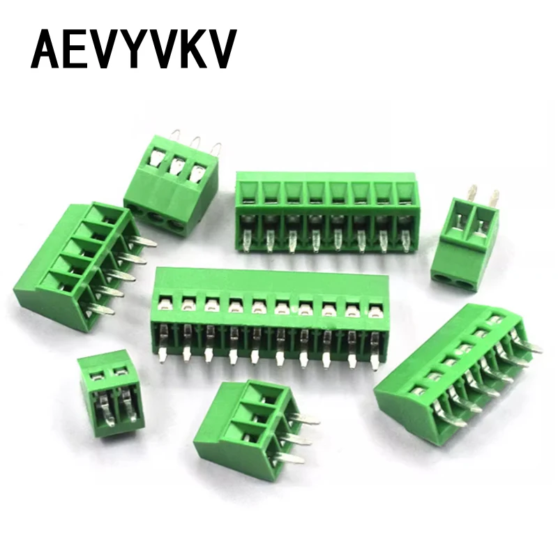 5Pcs KF128 2.54mm PCB Mini Screw Terminal Blocks Connector for Wires KF128-2.54 2P 3P 4P 5P 6P 7P 8P 9P 10P 12P Terminal Blocks