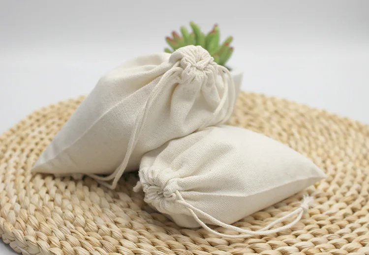 Creative Candy Gift Bags Sublimation Blank New Year Christmas Tree Hanging Linen Pouch Drawstring Bags For Heat Transfer Print